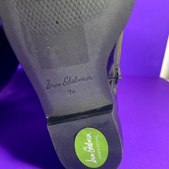 Sam Edelman Women's Black Polished Leather Cesar‎ Riding Boot Shoe Size 7.5-NEW - Picture 9 of 9